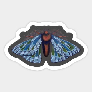 blue moth Sticker